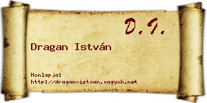 Dragan István névjegykártya